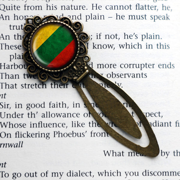 Lithuania Lithuanian Flag Bronze Bookmark