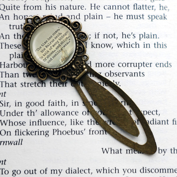 Lewis Carroll Alice in Wonderland The Walrus and the Carptenter Bronze Bookmark