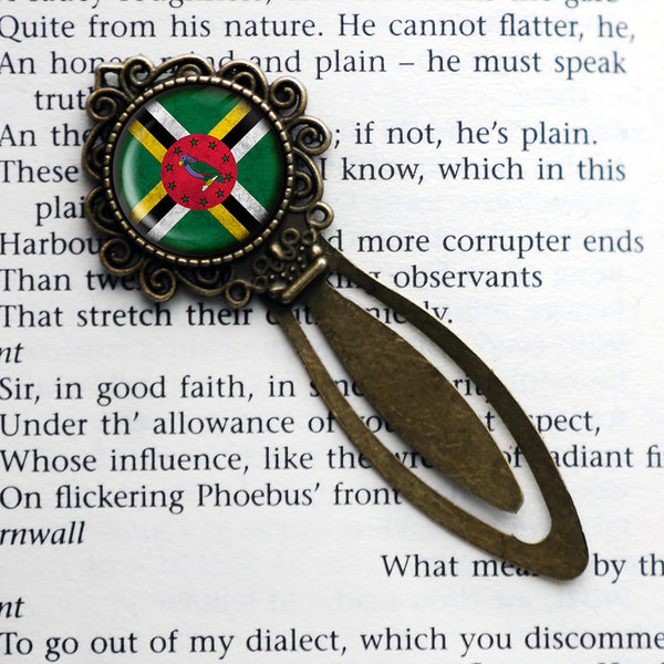 Dominica Dominican Dominiquais Flag Bronze Bookmark