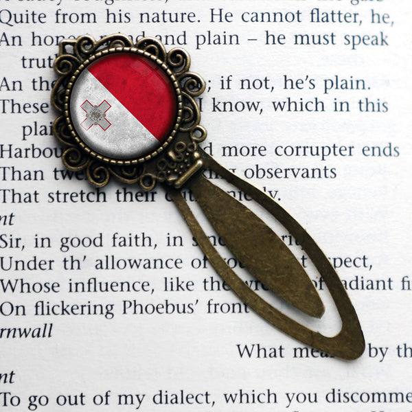 Malta Maltese Flag Bronze Bookmark