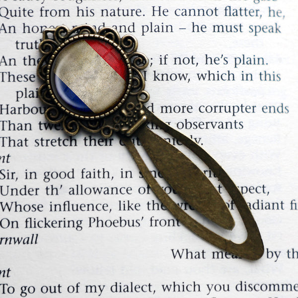 France French Flag Bronze Bookmark