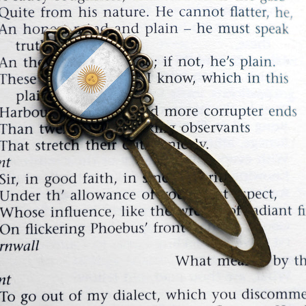 Argentina Argentinian Flag Bronze Bookmark