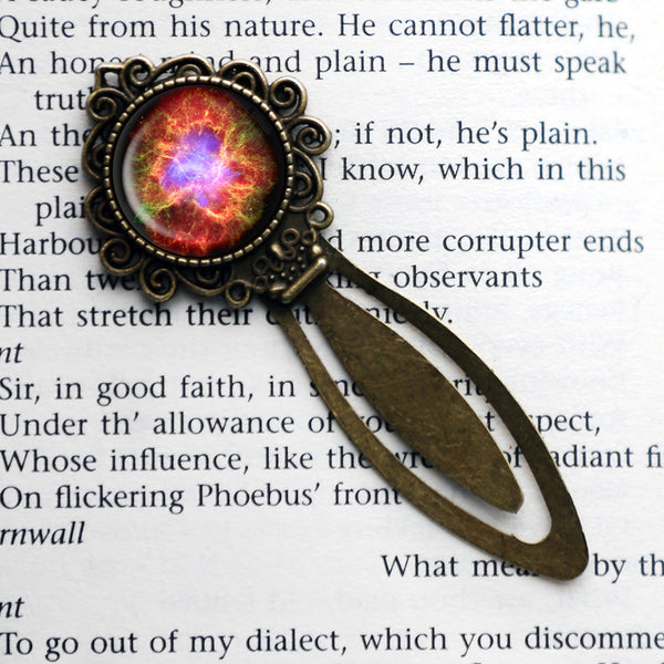 NASA Photograph Crab Nebula Bronze Bookmark