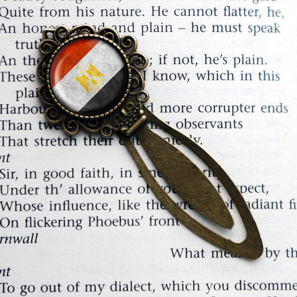 Egypt Egyptian Flag Bronze Bookmark