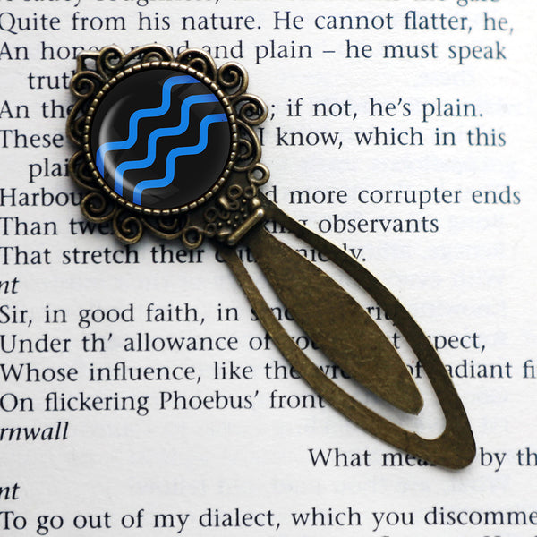 Blue Wave Bronze Bookmark