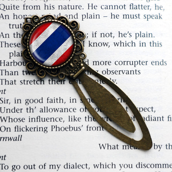 Thailand Thai Flag Bronze Bookmark