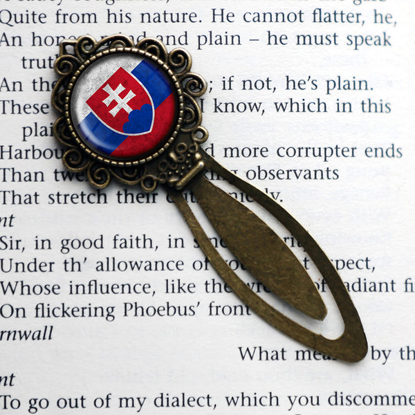 Slovakia Slovakian Flag Bronze Bookmark