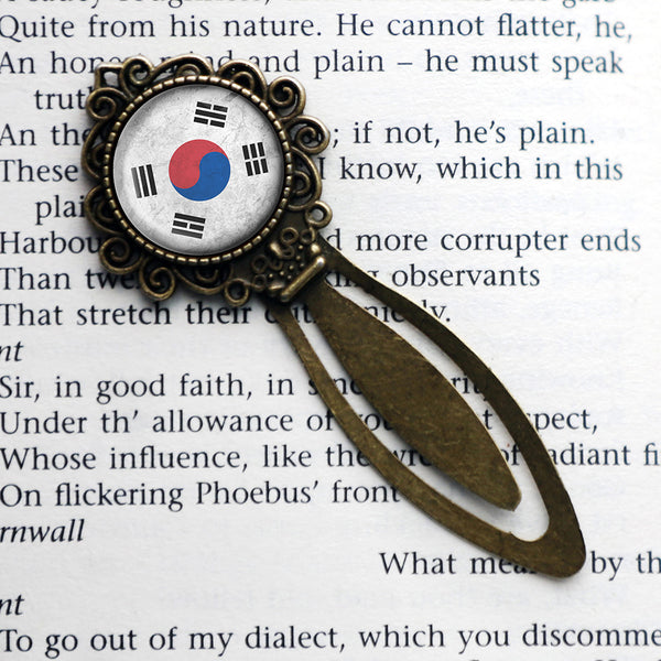 South Korea South Korean Flag Bronze Bookmark