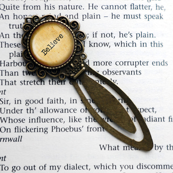 Believe Bronze Bookmark