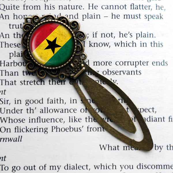 African Nation Ghana Flag Bronze Bookmark