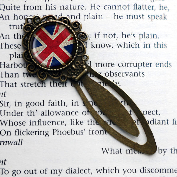 United Kingdom UK Commonwealth Union Jack Flag Bronze Bookmark