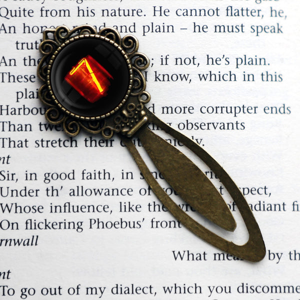 Dieselpunk Steampunk Cyberpunk Nixie Tube Print Number 7 Seven Bronze Bookmark