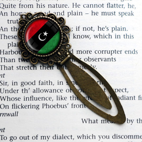 Libya Libyan Flag Bronze Bookmark