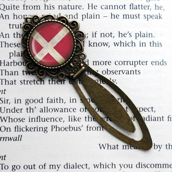 Denmark Danish Flag Bronze Bookmark