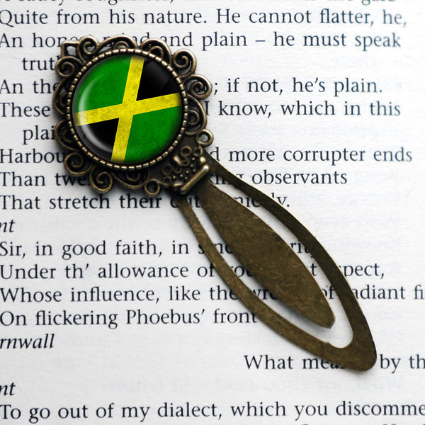Jamaica Jamaican Flag Bronze Bookmark