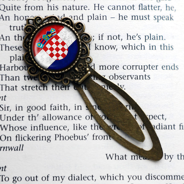 Croatia Croatian Flag Bronze Bookmark