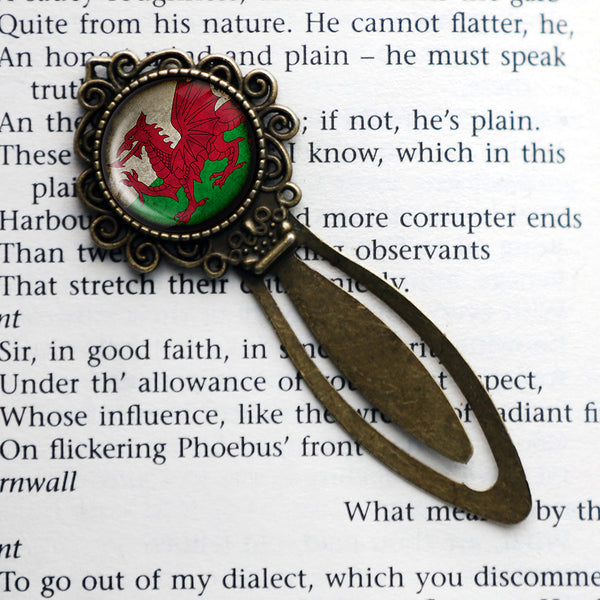 Wales Welsh Flag Bronze Bookmark