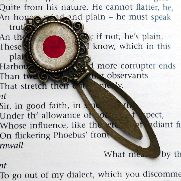 Japan Japanese Flag Bronze Bookmark
