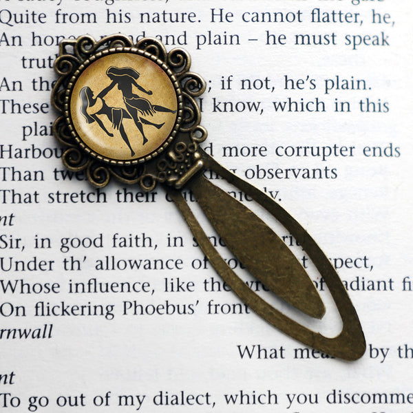 Zodiac Symbol Astrology Gemini Bronze Bookmark