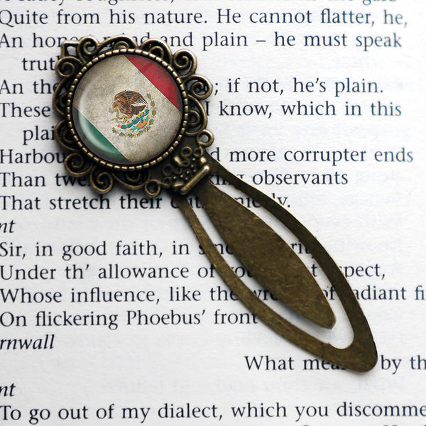 Mexico Mexican Flag Bronze Bookmark