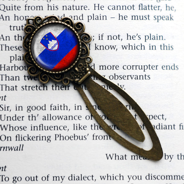 Slovenia Slovenian Flag Bronze Bookmark