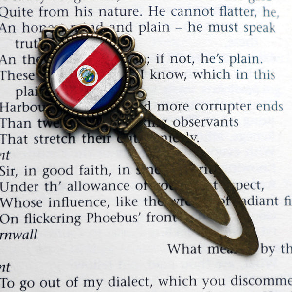 Costa Rica Costa Rican Flag Bronze Bookmark