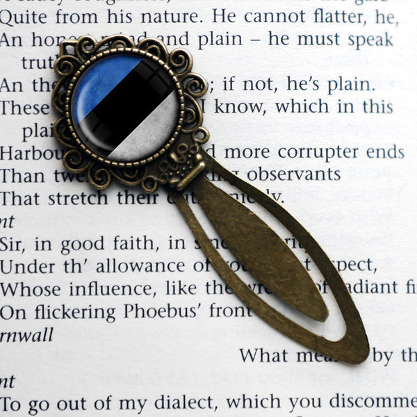 Estonia Estonian Flag Bronze Bookmark