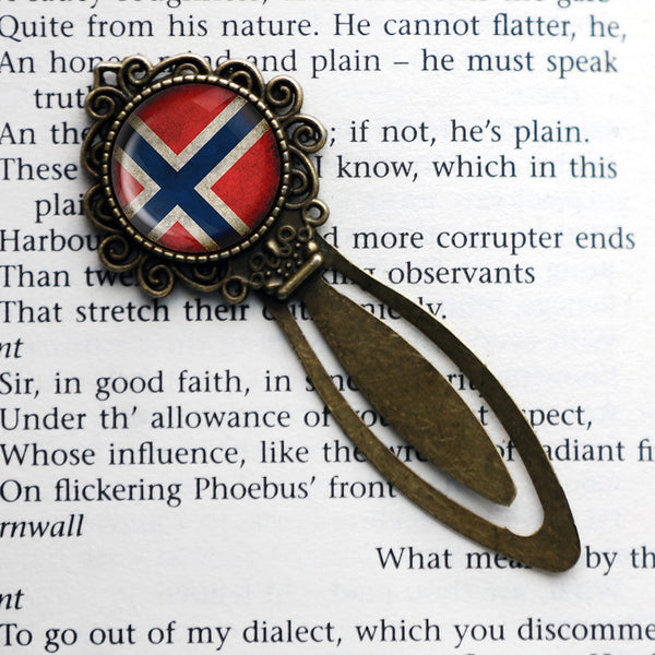 Norway Norwegian Flag Bronze Bookmark