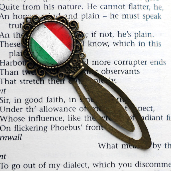 Italy Italian Flag Bronze Bookmark
