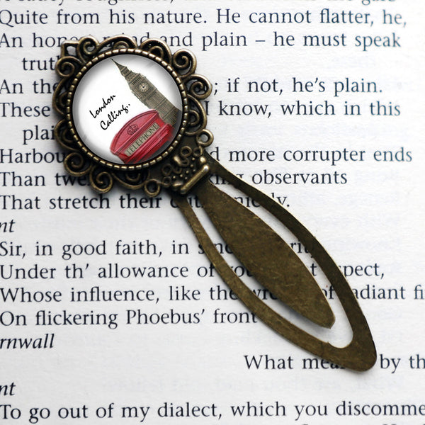 UK United Kingdom London Calling Bronze Bookmark