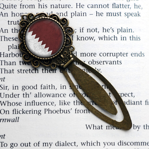 Qatar Qatari Flag Bronze Bookmark