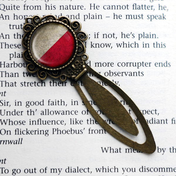 Poland Polish Polska Flag Bronze Bookmark