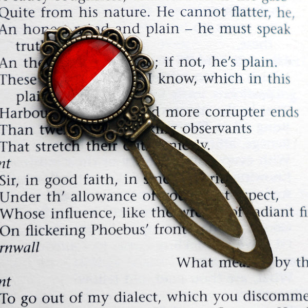 Monaco Monégasque Monacan Flag Bronze Bookmark