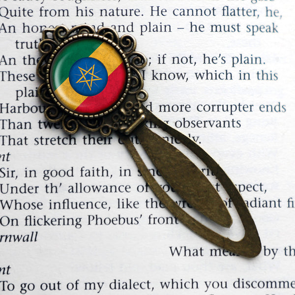 Ethiopia Ethiopian Flag Bronze Bookmark