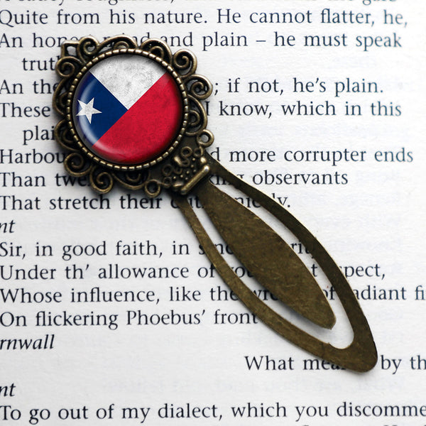 Chile Chilean Flag Bronze Bookmark