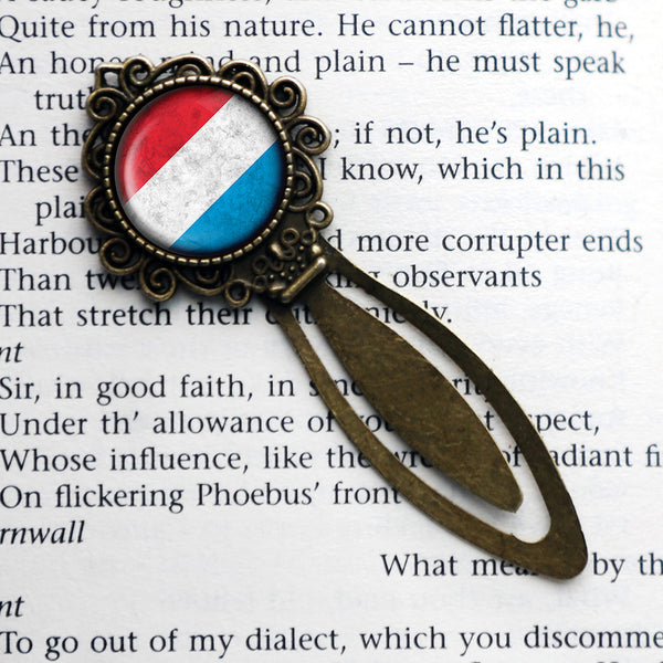 Luxembourg Lëtzebuerg Flag Bronze Bookmark