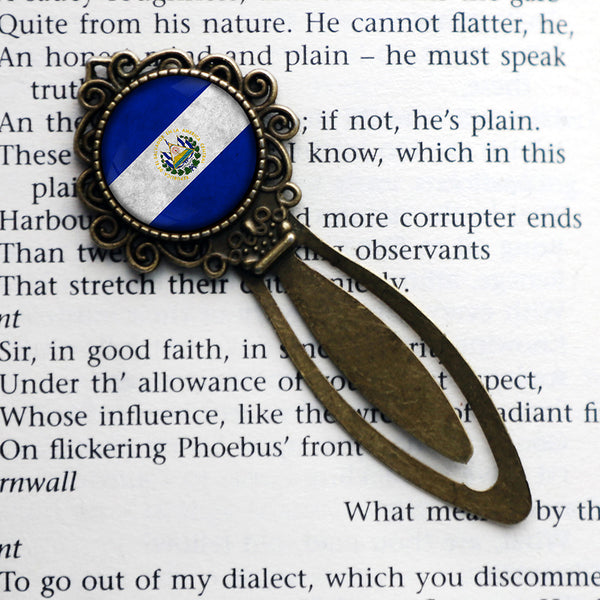 El Salvador Salvadoran Flag Bronze Bookmark