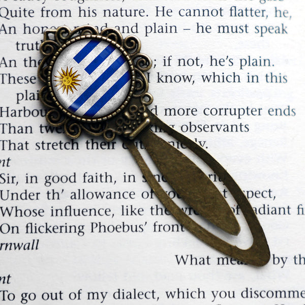 Uruguay Uruguayan Flag Bronze Bookmark