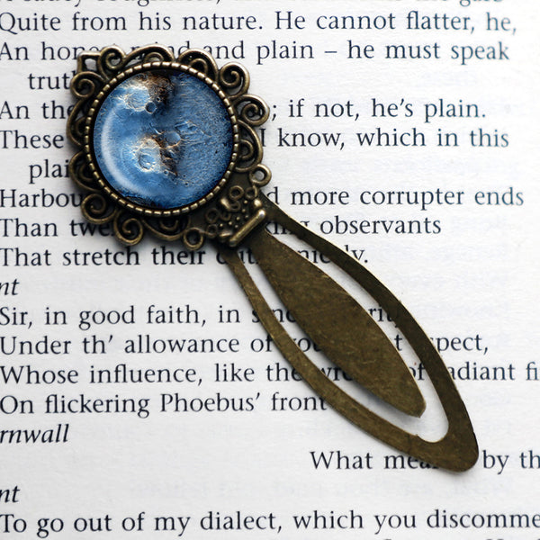 NASA Photograph The Moon Surface Bronze Bookmark