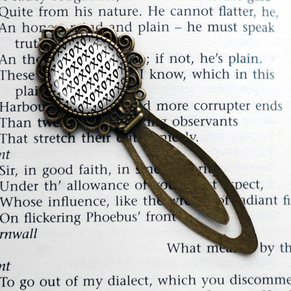 XOXOXO Hugs and Kisses Bronze Bookmark