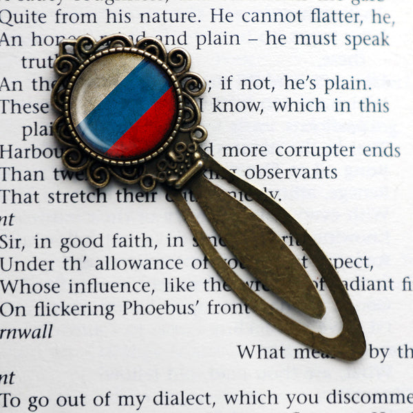 Russia Russian Россия Flag Bronze Bookmark