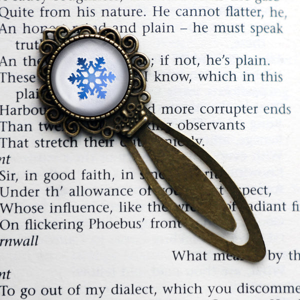Frozen Snowflake Snow Bronze Bookmark