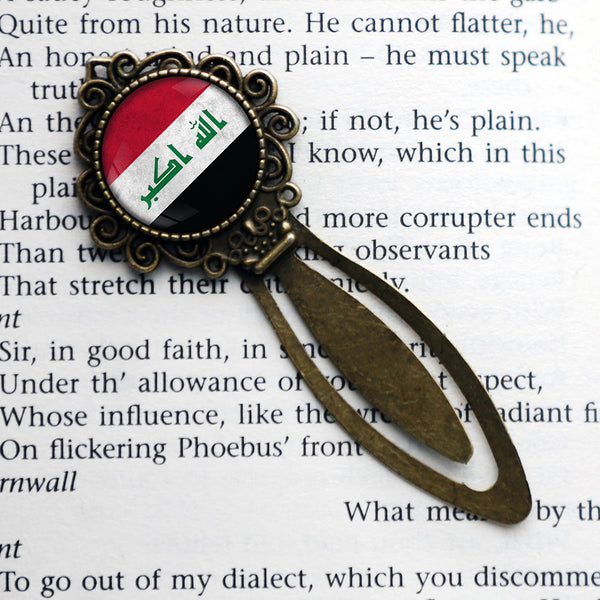 Iraq Iraqi Flag Bronze Bookmark