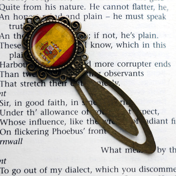 Spain Spanish España Flag Bronze Bookmark