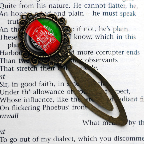 Afganistan Afgan Flag Bronze Bookmark