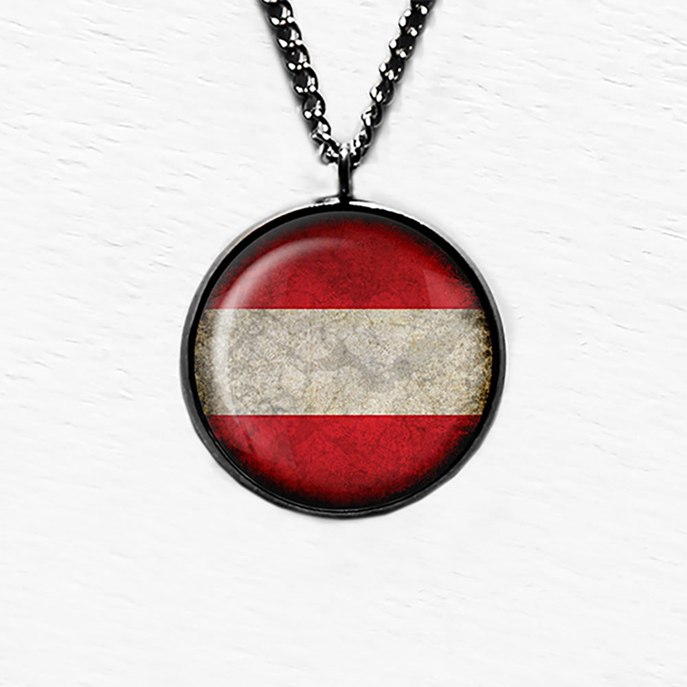 Austria Austrian Österreich Flag Pendant & Necklace