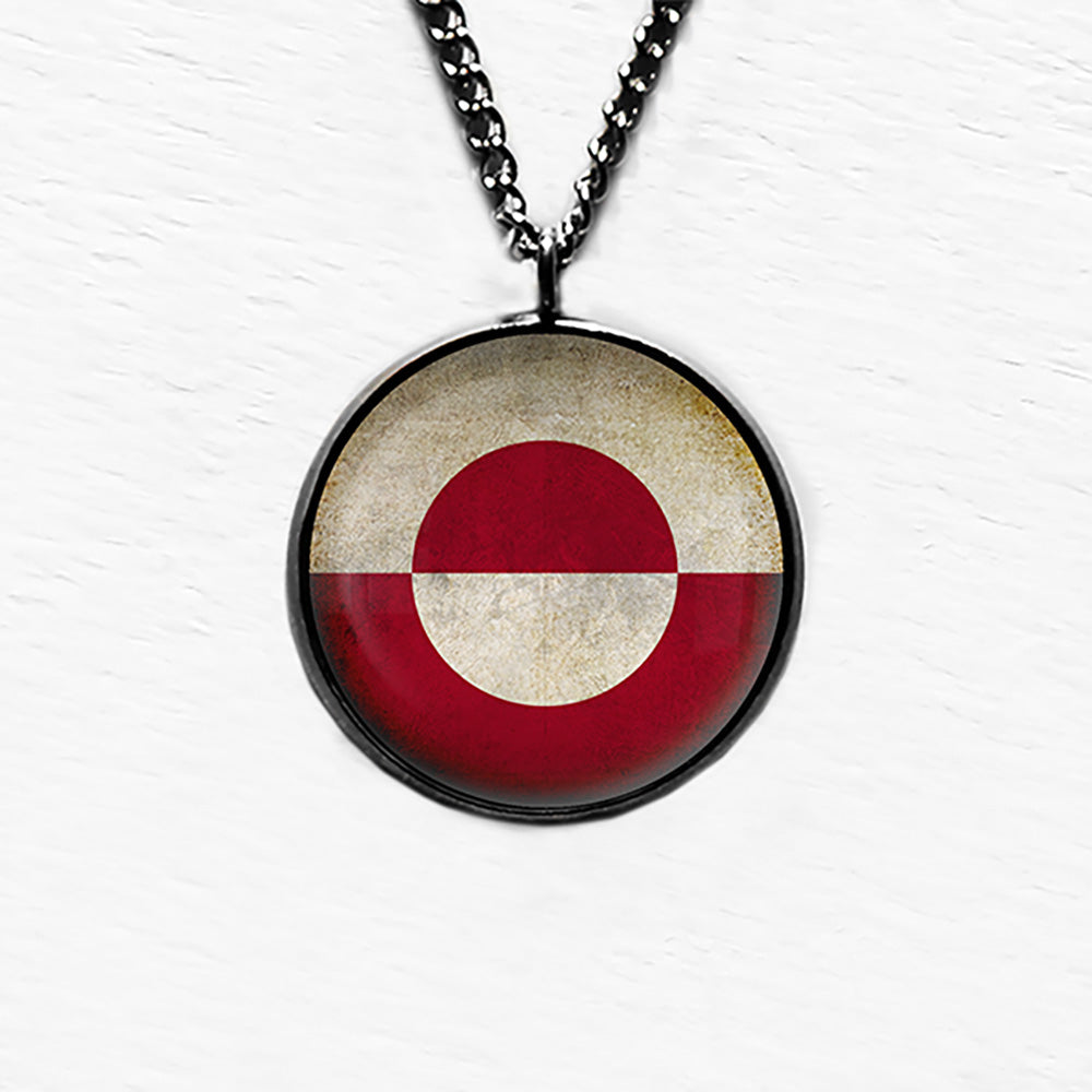 Greenland Greenlandic Flag Pendant & Necklace