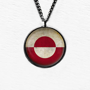 Greenland Greenlandic Flag Pendant & Necklace