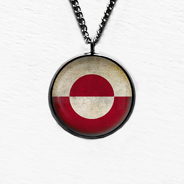 Greenland Greenlandic Flag Pendant & Necklace