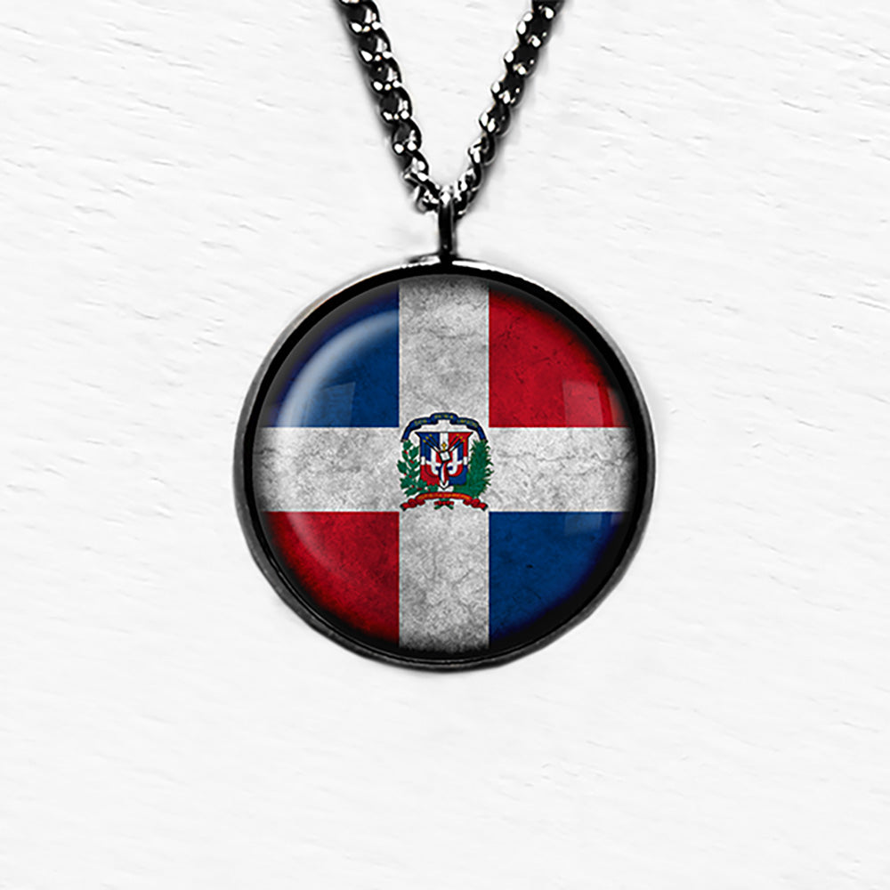 The Dominican Republic Dominican Flag Pendant & Necklace